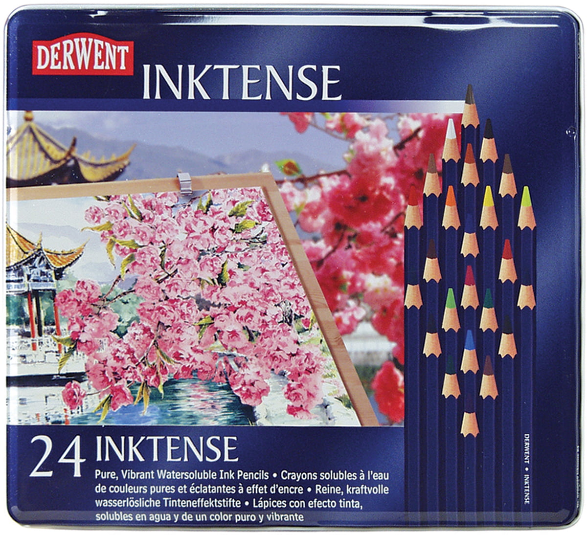 Derwent Inktense Pencil Tin Set Of 24