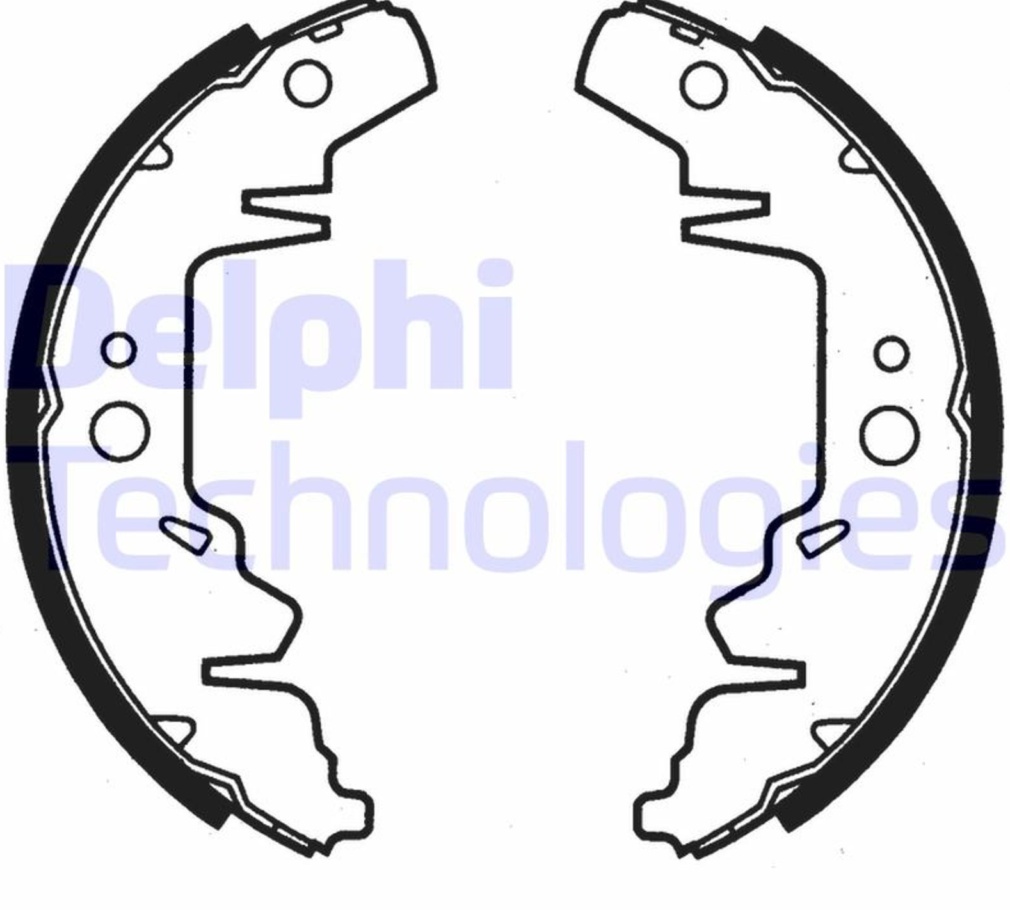 Rear DELPHI LS1814 Brake Shoe Set for CHRYSLER,DODGE,KIA,PLYMOUTH