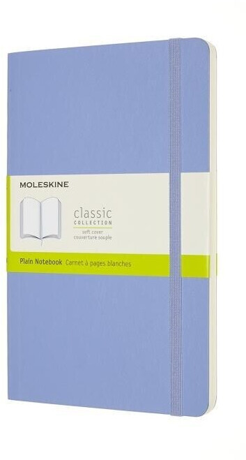 Moleskine Large Plain Softcover Notebook Hydrangea Blue