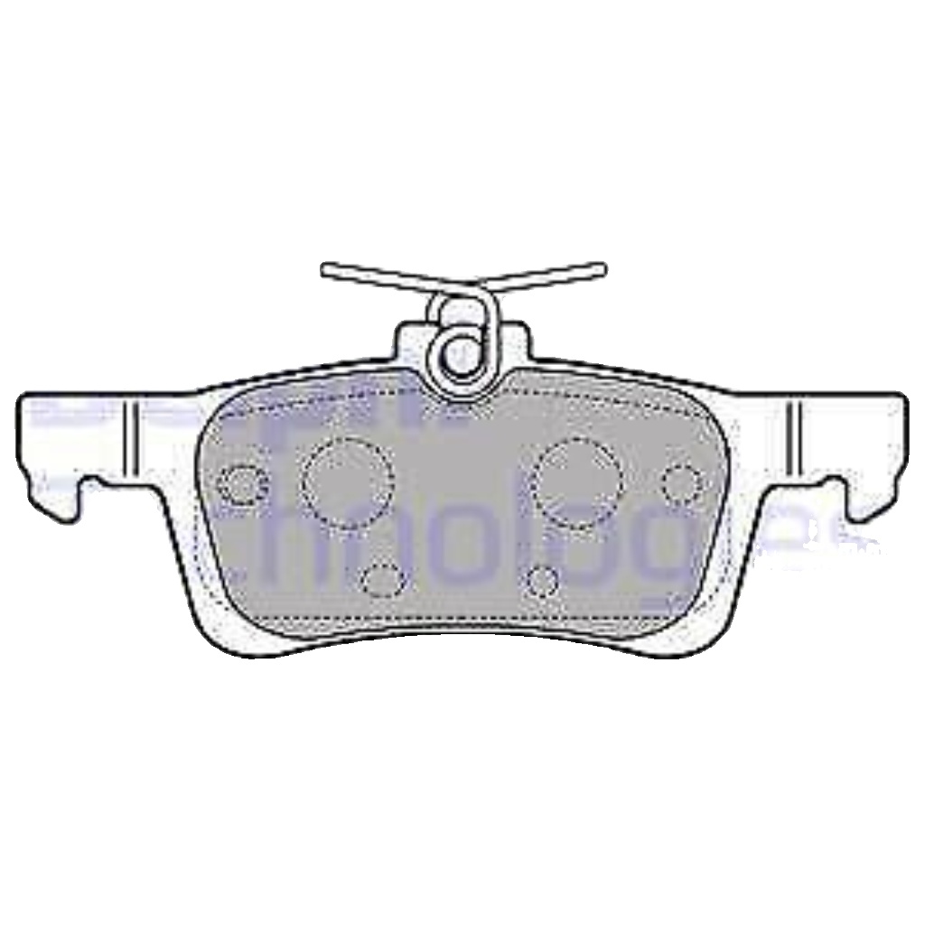 Rear DELPHI-OE LP2503 Brake Pad Set, disc brake for CITROËN,PEUGEOT