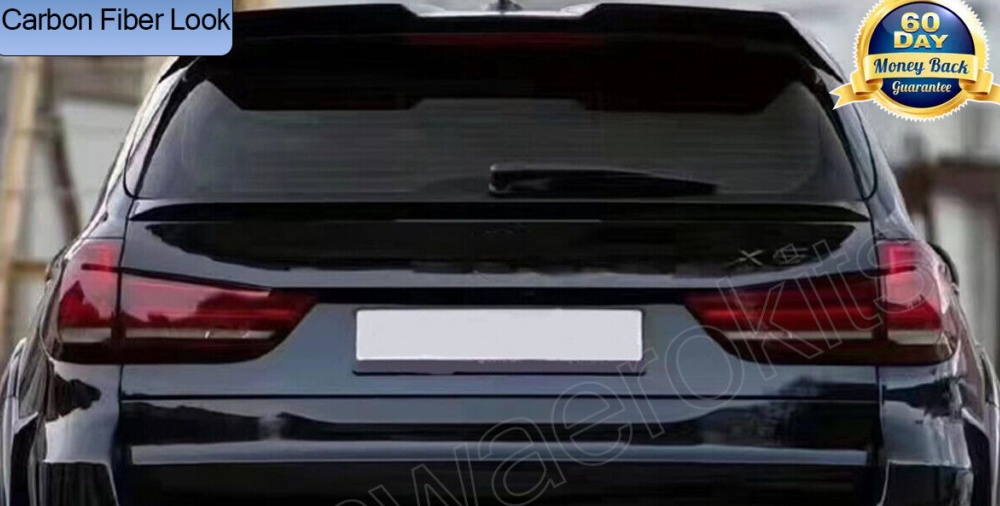 FOR BMW X5 F15 OETTINGER STYLE REAR ROOF SPOILER TRUNK LIP CARBON LOOK 2013-2018
