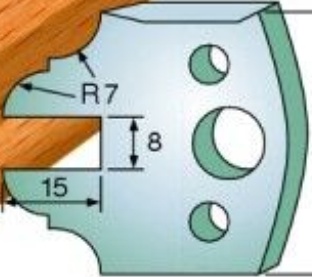 CMT SPINDLE MOULDER CUTTERS - Knives 40mm - profile 099 Knives Only (690.099)