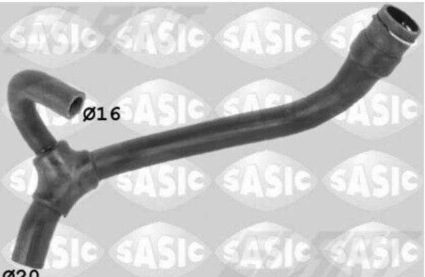 Cooling system hose Centre left 3406337 SASIC for OPEL MERIVA A MPV CORSA C