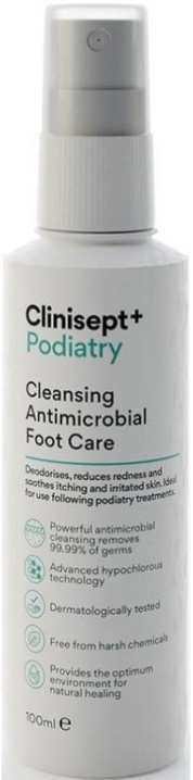 Clinisept+ Podiatry Cleansing Antimicrobial Foot Care Spray Skin & Surface 100ml