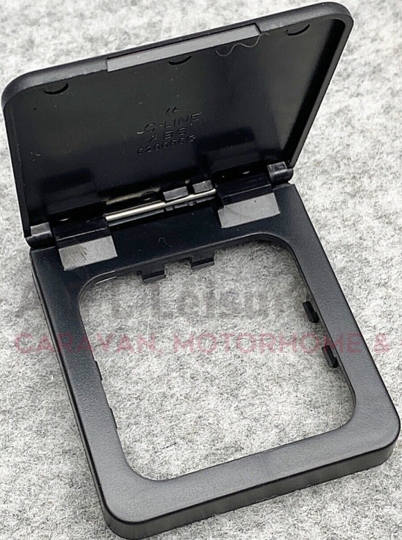 CBE C-Line  1-Way 1-Gang Flap & Faceplate Caravan, Motorhome, Camper BLACK PO411