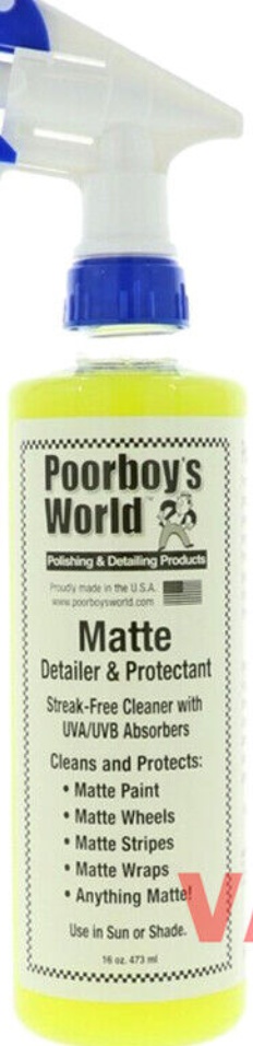 Poorboys Matte Matt Detailer & Protectant Spray & Cleaner For Paint Wrap Vinyl