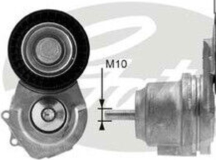 Multi-ribbed V-belt tensioner T38498 GATES for OPEL CHEVROLET
