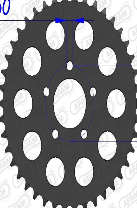 AFAM Aluminum Crown 72105-Pitch 415 For Motorcycle Parts Accessories