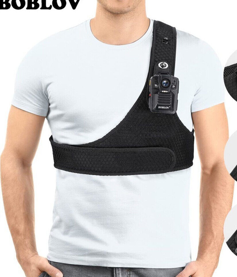 BOBLOV Adjustable Wearing Body Camera Chest Vest for All Camera Shoulder Strap