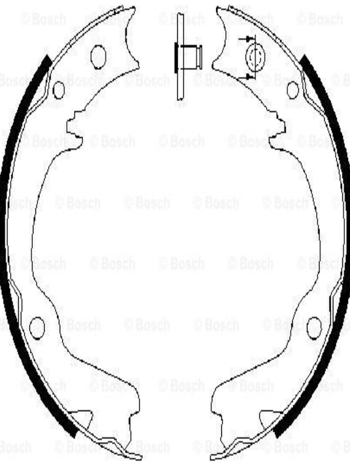0 986 487 681 BOSCH Brake Shoe Set, parking brake for SUBARU