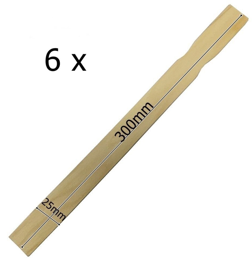 Large Mixing Sticks Paint Mixing Stick Wooden 6 Pack Lacquer Hardener Stirrer