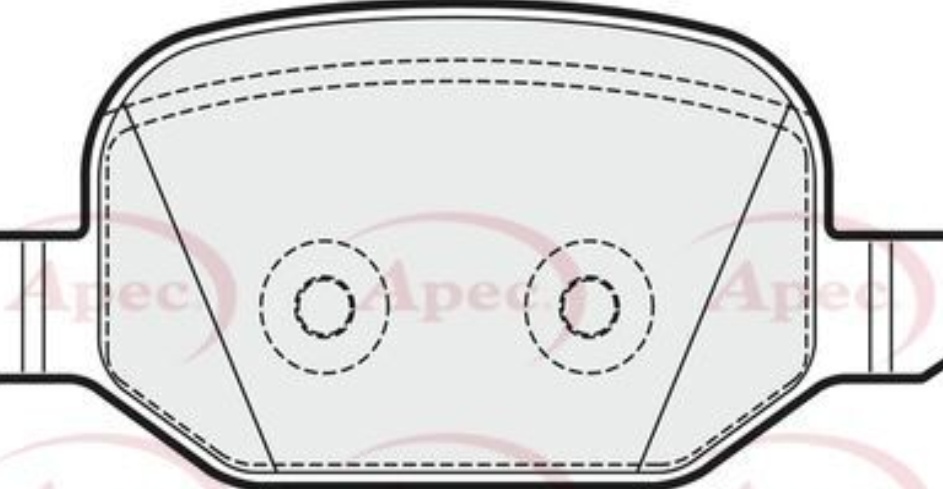 Brake Pad Set For Disc Brake Rear For TRW System Fits Fiat 500L APEC PAD1923