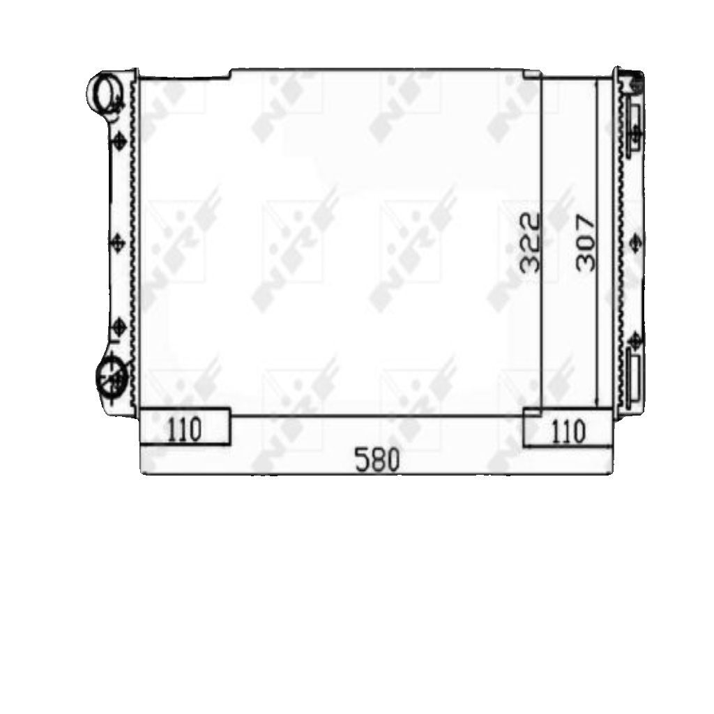 NRF 53229 Radiator, engine cooling for FIAT
