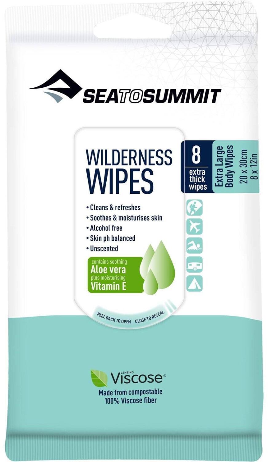 Sea To Summit Wilderness XL Wipes - 8 Pack