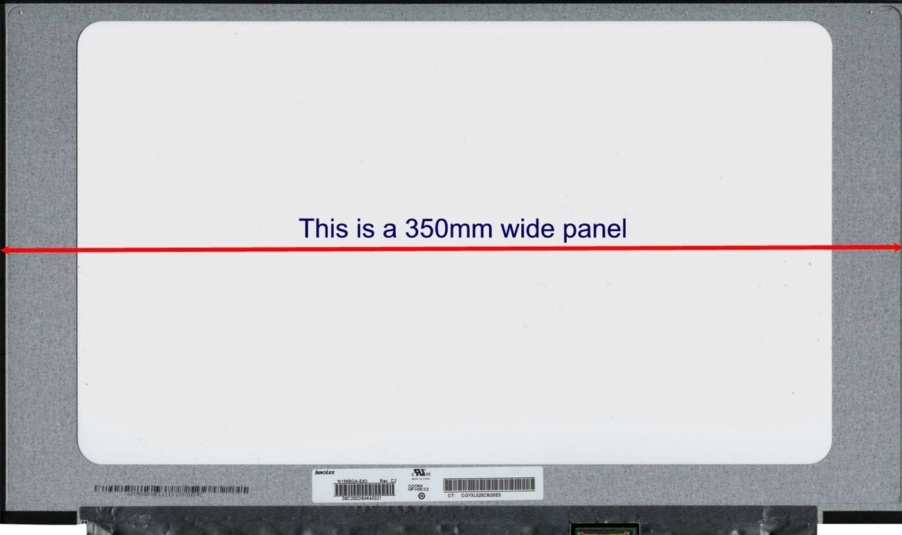 Compatible ChiMei N156BGA-EA3 Rev.C1 15.6"" Laptop Display Screen 30Pin eDP 350mm