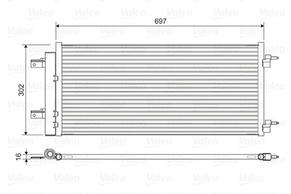 CONDENSER AIR CONDITIONING 822626 FOR VAUXHALL ASTRA/Mk/VII OPELD 10 XFL 3cyl