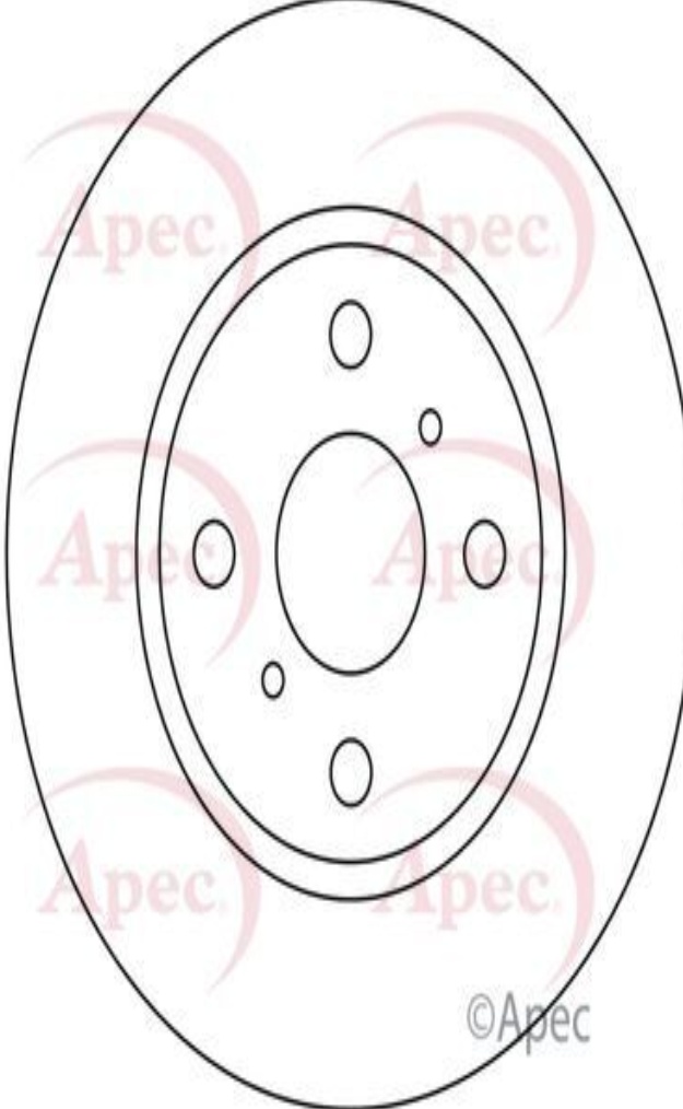 Braking Brake Disc APEC DSK2048 Front Vented Fits Toyota Cynos Sera Starlet