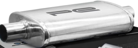 2.5 inch 5x8 Oval x 18 inch S/D Profusion 304 Stainless Steel Exhaust Silencer