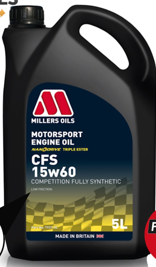 MILLERS CFS 15W60 (7957) COMPETITION *NANODRIVE* FULLY SYNTHETIC - 5L*CLEARANCE*