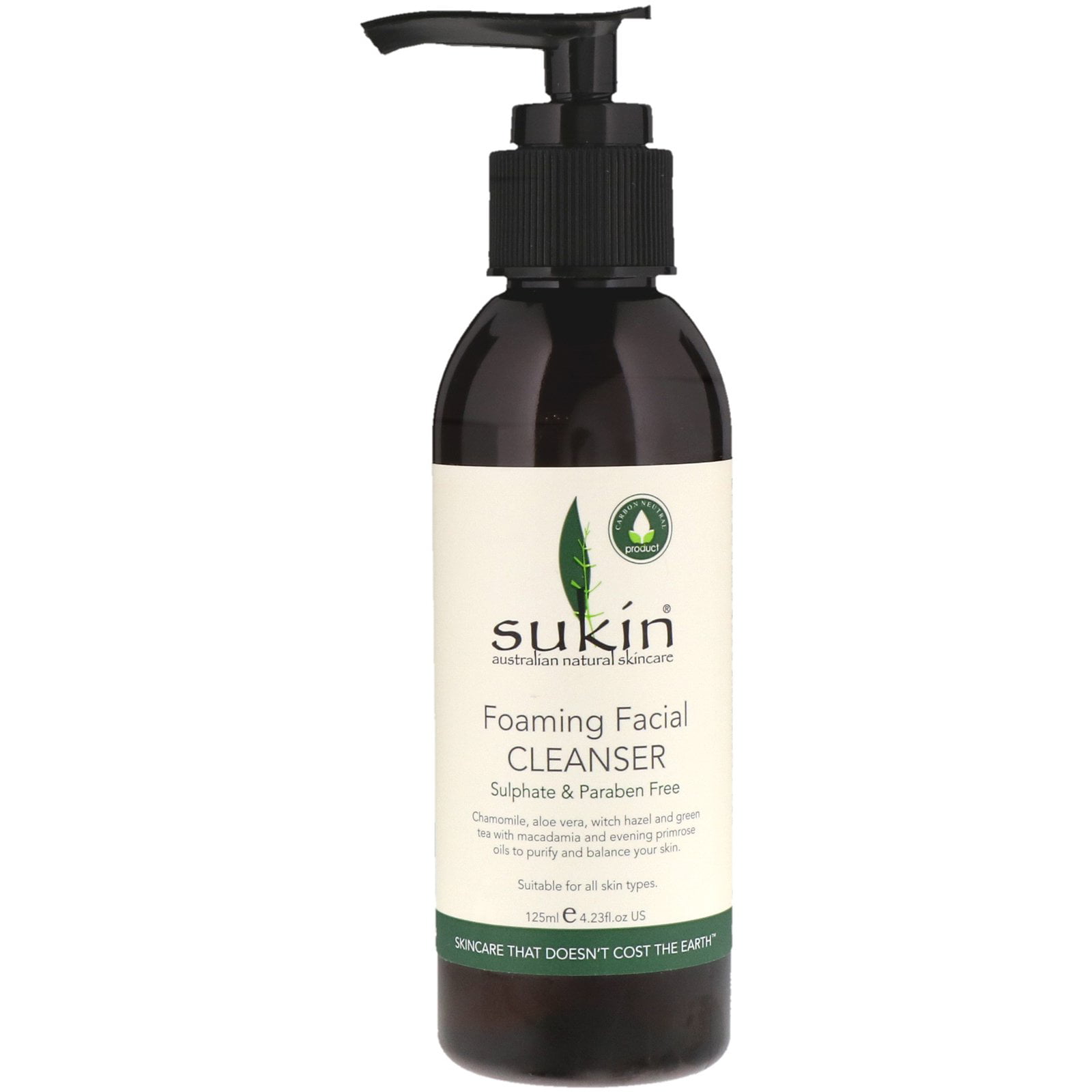 Sukin Green Foaming Facial Cleanser, Sulphate And Paraben Free, 125 Ml - Image 6