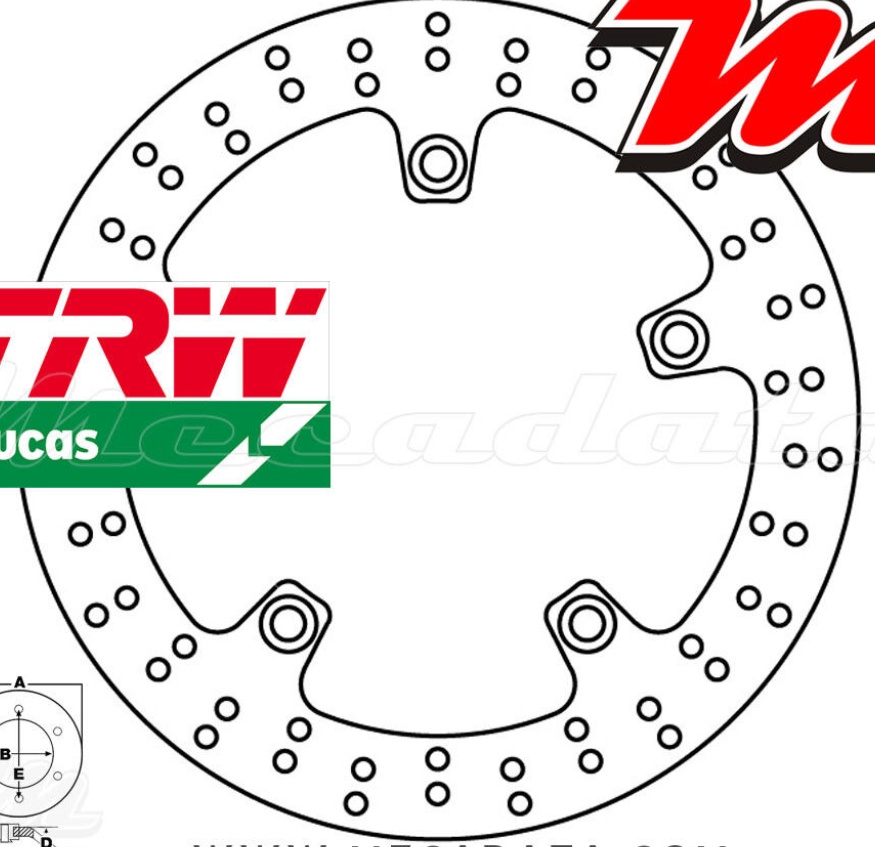 TRW MST 372 Brake Disc For Motorcycle Parts Accessories Replacement Pieces