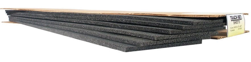 N Gauge Woodland Scenics ST1460 Foam Track Bed Underlay 6x Sheets 8.25cm 60.9cm