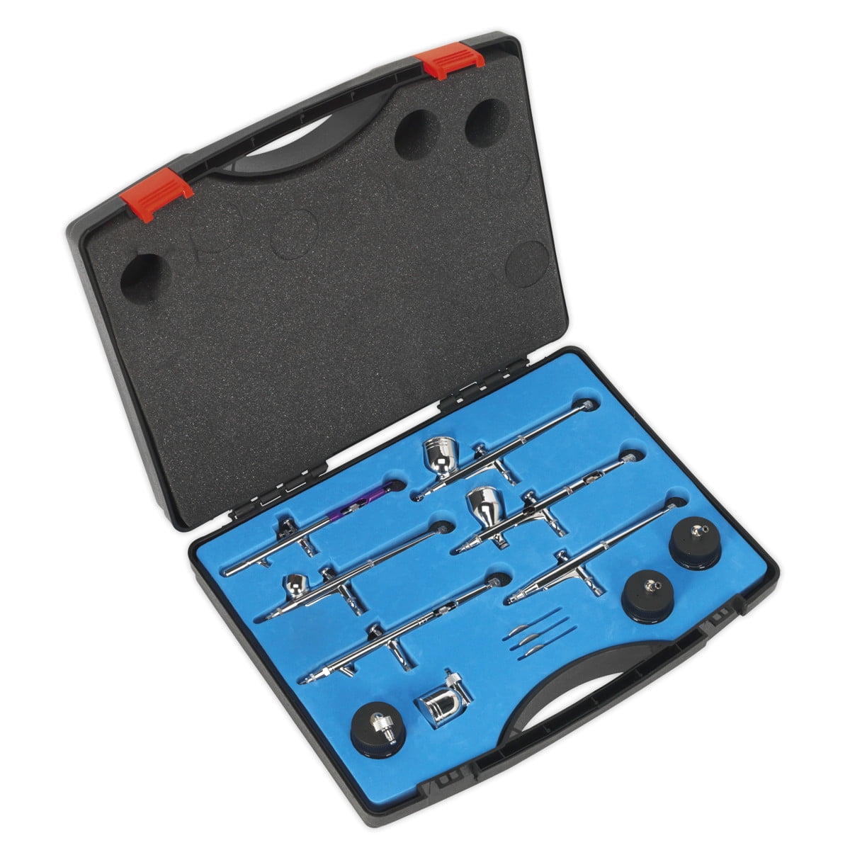 1x 10 Piece Sealey Air Brush Gravity/Suction Feed Set - AB936 - Image 3