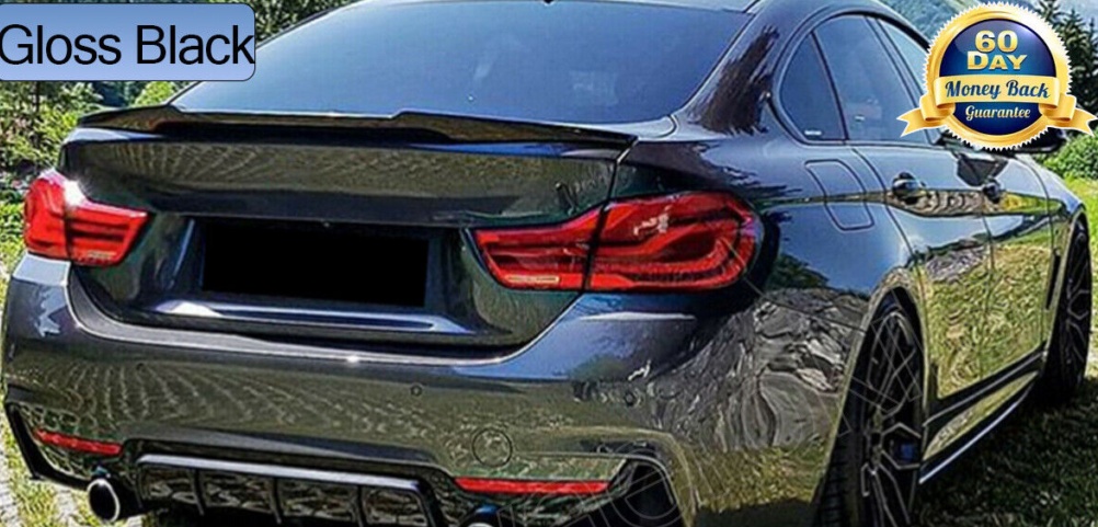 For BMW F36 Gran Coupe 430i 435i 440i 14-20 Rear Trunk Spoiler Wing Gloss Black