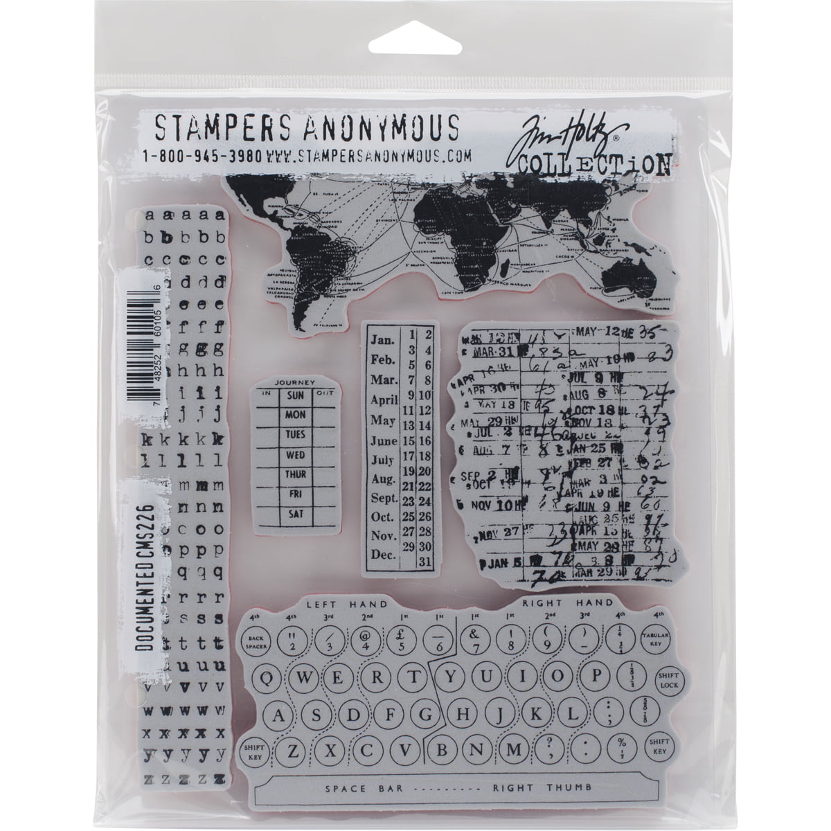 Tim Holtz Cling Rubber Stamps - Documented CMS226