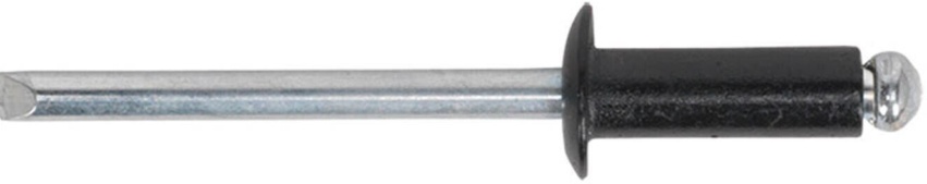 Sealey RAB4814S Aluminium Standard Flange Rivet 4.8 x 14mm, Black - Pack of