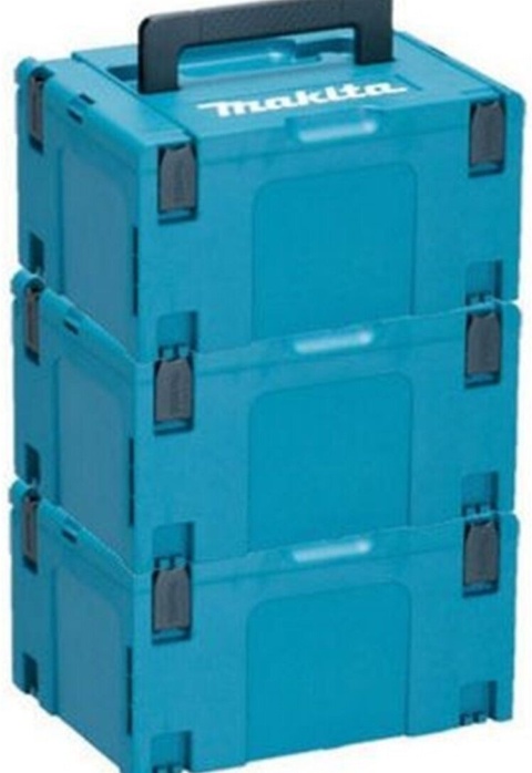 3 x Makita MAKPAC Stacking Connector Tool Case Systainer TYPE 3 396 X 296 X 210