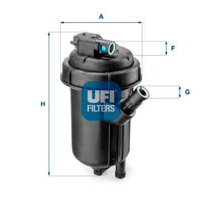 55.125.00 UFI FILTRO CARBURANTE COMPLETO PER OPEL ASTRA H 1.3D-1.3MJET 05-