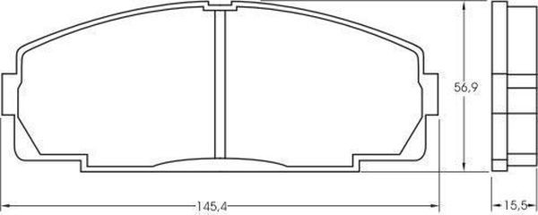 Original A.B.S. Brake Pad Set Disc Brake 36702 for Toyota