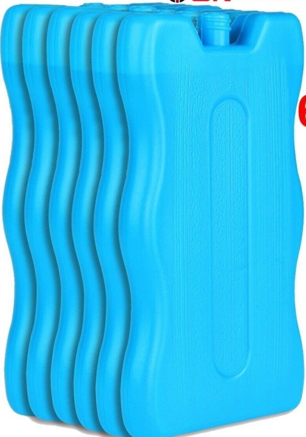 6 x Freezer Blocks For Cool Cooler Bag Ice Packs For Lunch Box Picnic Reusable
