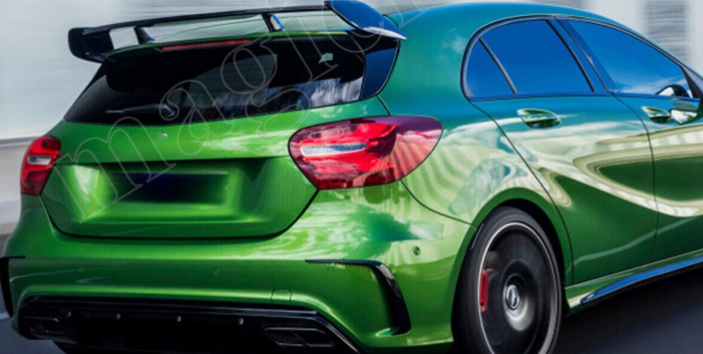 FOR MERCEDES A CLASS W176 AMG A45 LOOK REAR DIFFUSER TAILPIPES+ROOF SPOILER WING
