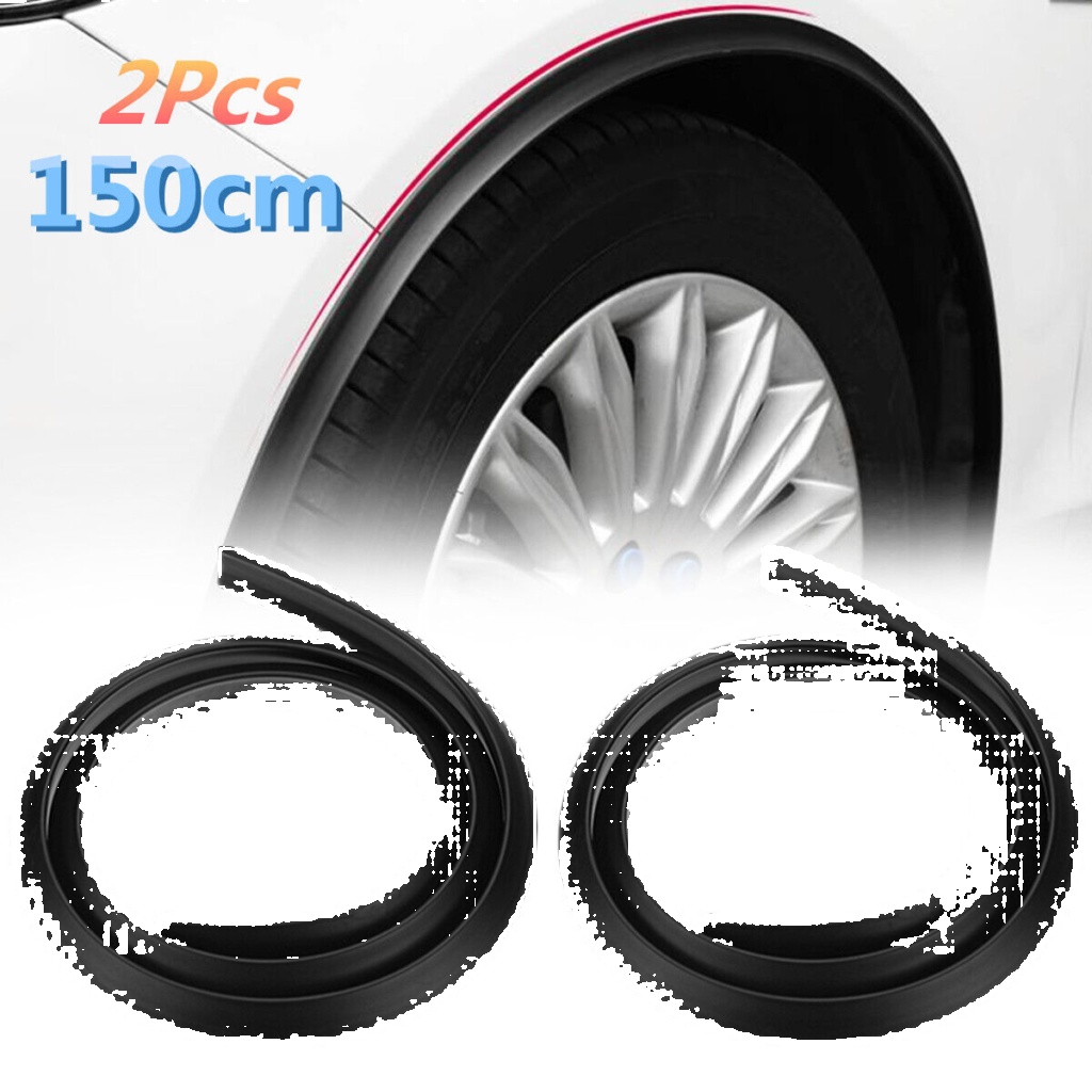 2× Car Wheel Eyebrow Extension Protector Fender Flare Strip Lip Arch Trim Rubber
