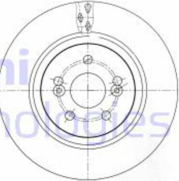 2x Brake disc Vented BG4111 DELPHI for RENAULT MEGANE II CLIO III