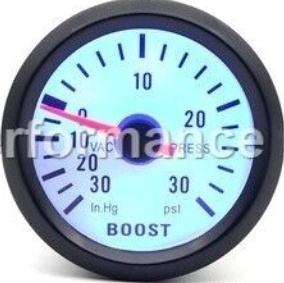 52mm Car Turbo Analogue LED Boost Vacuum Gauge Pointer Boost Psi