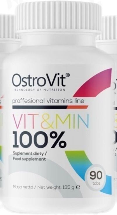 OSTROVIT VIT & MIN 100% multi vitamin mineral complex GMO free vegan 90 tabs