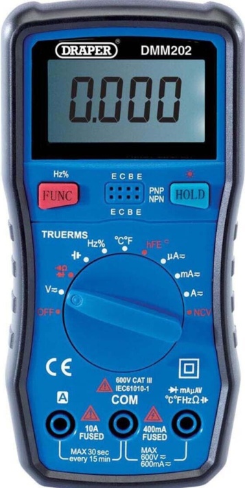 Draper Digital Multimeter For Motorcycle Spare Parts Accessories Components