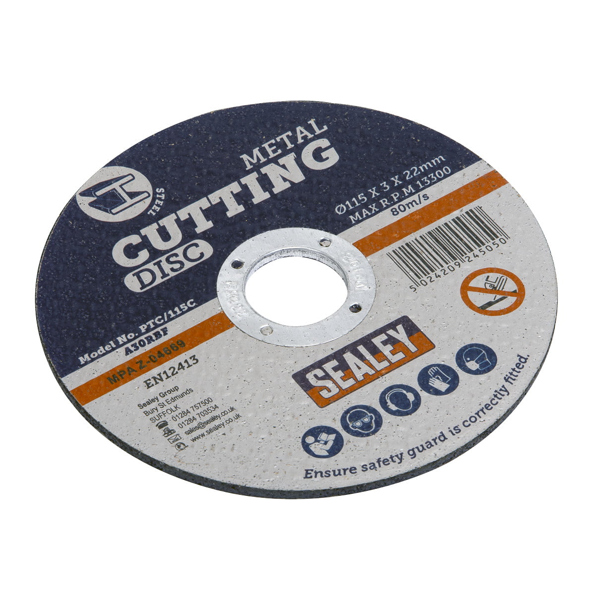 Sealey PTC-115C 115 x 3mm Cutting Disc 22mm Bore