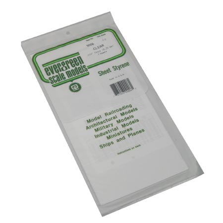 Evergreen Scale Models Transparent Polystyrene Plate 150 x 300 X 0,25 MM 2 St