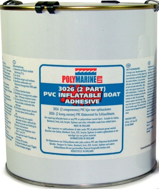 PVC Adhesive, 2 Part, 250ML, inflatable boat, dinghy, RIB repair kit glue