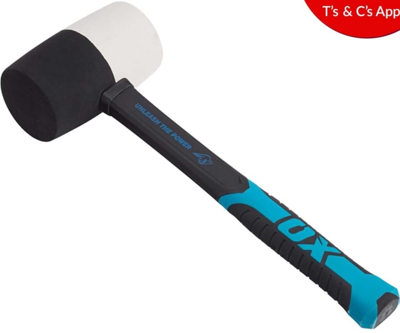 Ox Tools T081924 Trade Combination Rubber Mallet Fibreglass Handle 24oz