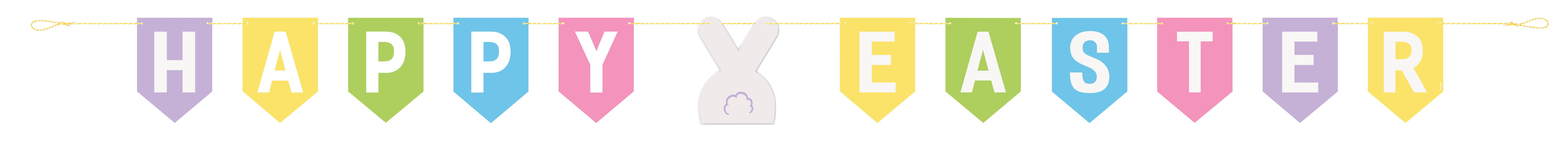7ft Gingham Happy Easter Banner