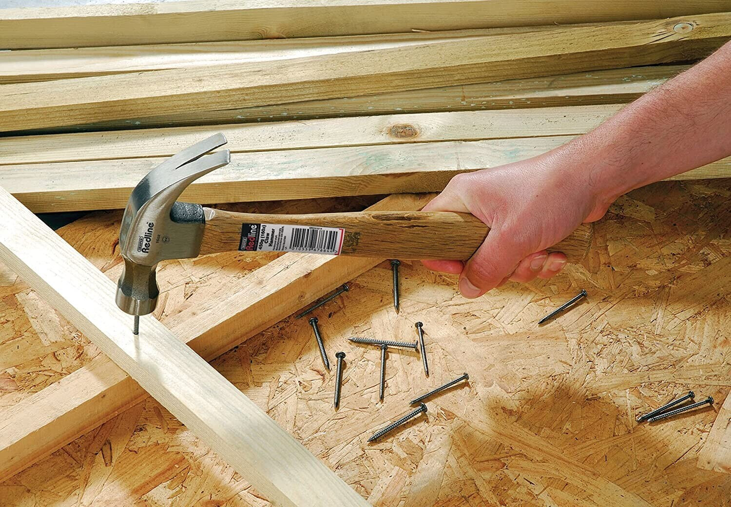 Draper 67664 Draper Redline Claw Hammer with Hardwood Shaft 450g/16oz