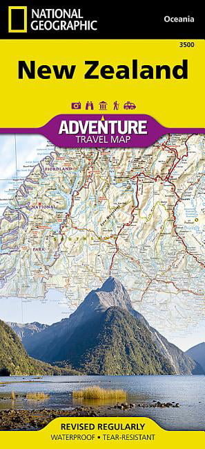 New Zealand Map National Geographic Adventure Map