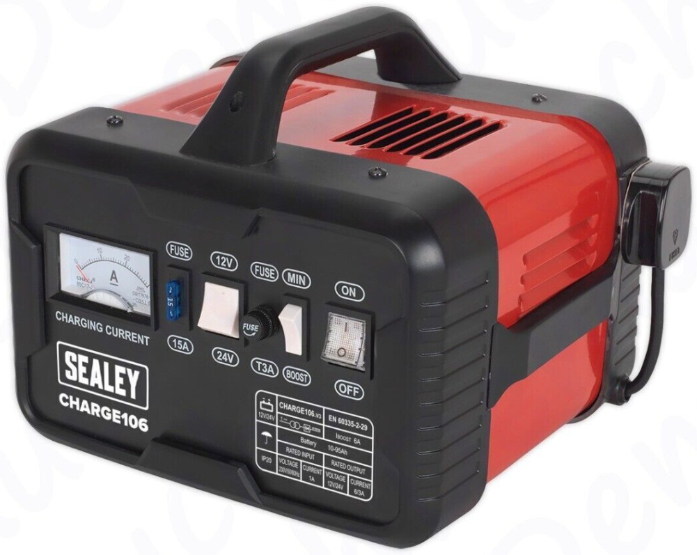 Sealey CHARGE106 12/24V Battery Charger 8A 230V
