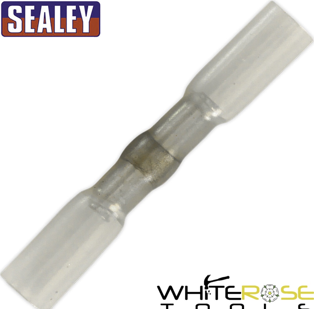 Sealey HSSB25C Heat Shrink Butt Connector with Crimp & Solder, Clear - Pack