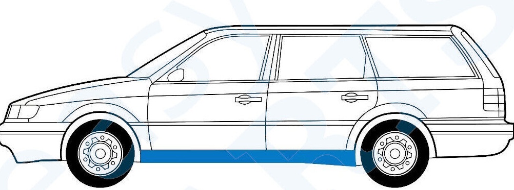 VOLKSWAGEN PASSAT B4 1993-1996 FULL SILL REPAIR PANEL ROCKER PANEL / LEFT LH